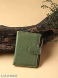 Brown faux leather travel card holder for women, 7 card slots, textured net pattern