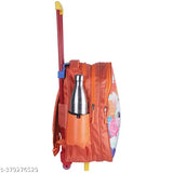 Orange waterproof polyester school trolley bag, 18 inch, 40 L. Durable kids' backpack for travel and school. Ideal for toddlers aged 2-8
