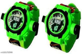 Digital watches combo projector for kids, pack of 2 (Indian origin) with interchangeable images and time display