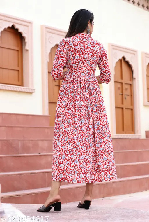 Cotton Chikankari Short Kurta Set with Palazzo, Three-Quarter Sleeves, Women's Size S-XXXL