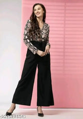 Lycra printed net jumpsuit, trendy women's and girls jumpsuit, Bollywood-inspired outfit, XS to XXXL sizes available, Indian origin