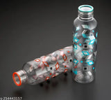 White plastic water bottles, leak-proof, pack of 6 for school, college, office by HOMIFY, ideal for hydration on the go