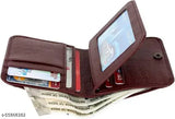Indian-made solid faux leather wallet by SOLOWAY, features 5 compartments for men