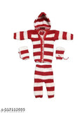 Wool winter combo: Newborn baby sweater, pyjama, cap & booties - printed pattern, 3 pieces, India