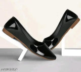 Unique patent leather casual women's shoes, solid pattern in multiple sizes (IND-4 to IND-8), Indian origin