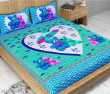 Cartoon-printed cotton flat sheets with 2 pillow covers, ideal for summer and kids rooms. Jaipuri design from VNV Creation redefines home decor