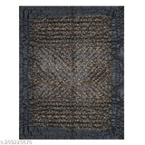 Grey satin Patti double quilt, 330 thread count, heavy winter Jaipuri-style, traditional Rajasthani print on bed blanket