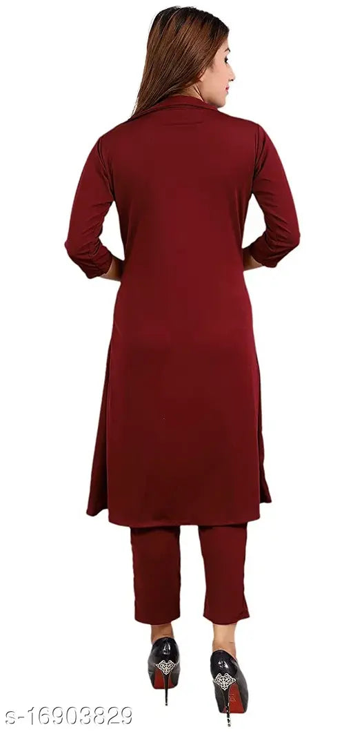 Cotton blend women's maxi dress with shrug coat, printed combo of jacket and palazzo, three-quarter sleeves - Indian fashion