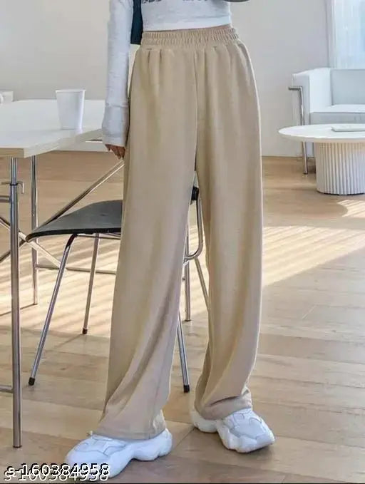 Fleece winter pajama: Woolen solid-colored pajamas for cold weather, size 28/30/32/34/36/38 (waist 28in-38in, length 38in) - Made in India