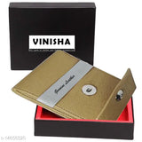 Beige PU leather men's wallet, 2 compartments, magnet lock, free size