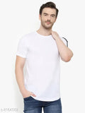 Men's casual cotton t-shirt, short sleeves, solid color on a hanger