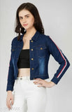 Denim women's waistcoat, comfy and sensational long-sleeve jacket - India