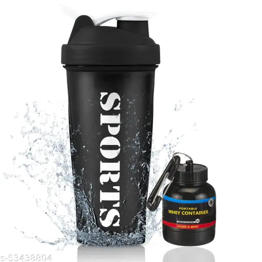 Green plastic gym shaker bottle set, 100% food grade and BPA-free, pack of 2 for workouts or sports