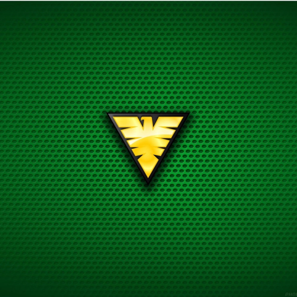 Triangle yellowish logo with green background mobile case cover, high-quality and lightweight phone protection for all models