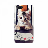 New, lightweight cat poker mobile case cover protects phone from scratches and chips, suitable for all models