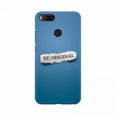 Blue background mobile case cover with original text design, suitable for all phone models, providing scratch protection