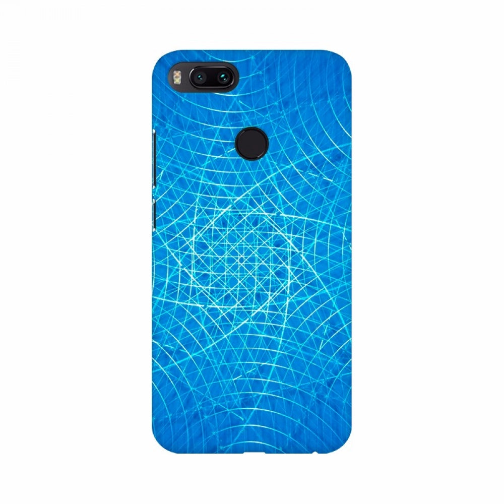Blue color, lightweight mobile case with different curves, protects phone from scratches and chips