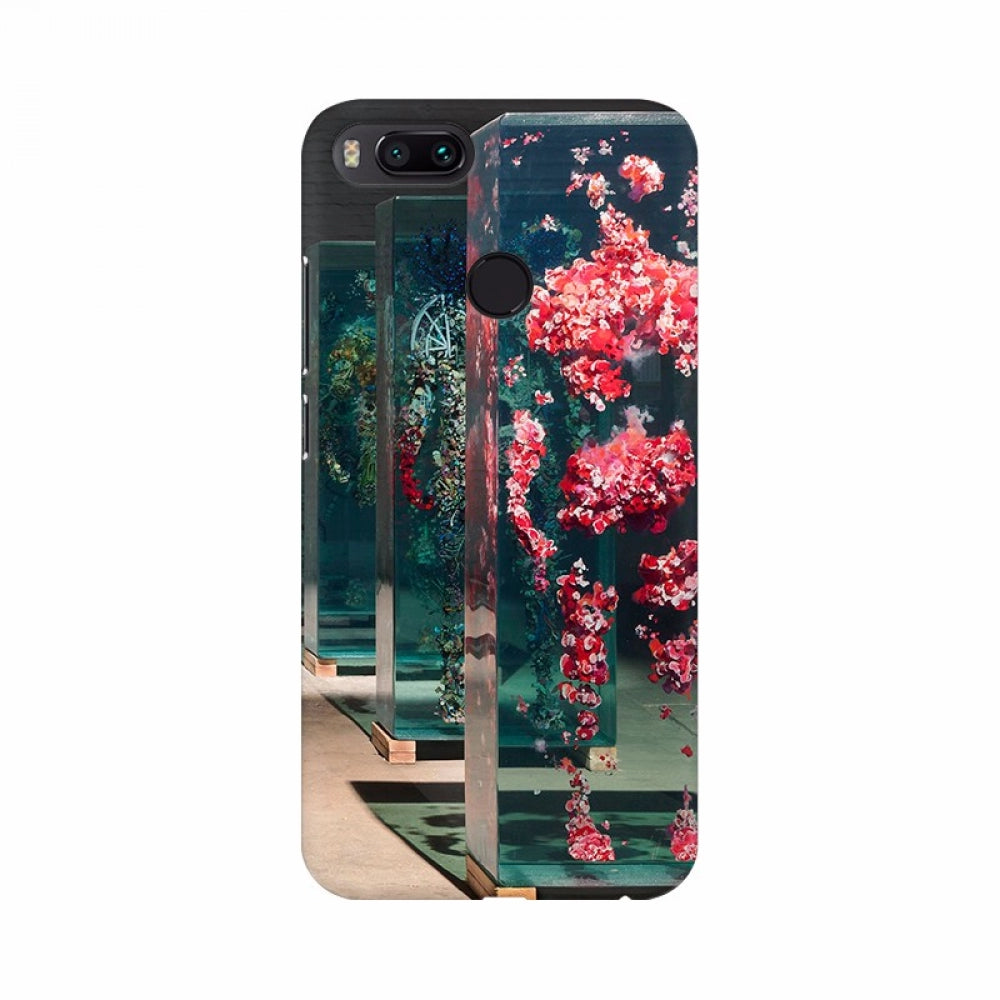 Glass floral decoration-style mobile case cover for all phones, lightweight and scratch-resistant