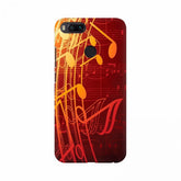 Orange color musical chart mobile case cover, high-quality lightweight phone protection with button and camera access