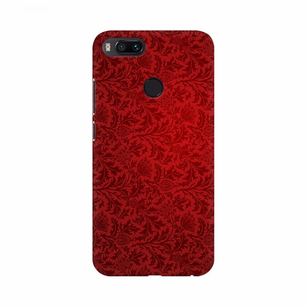 Red floral wallpaper mobile case, high-quality, lightweight, fits all phone models, protects from scratches and chips