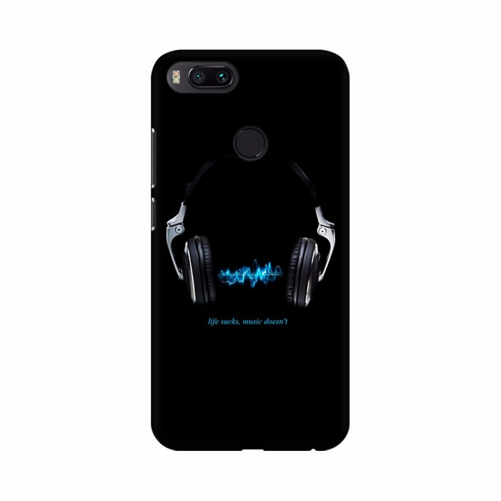 Black polycarbonate Music Lovers small quotes mobile case cover for all phones, lightweight and scratch-resistant