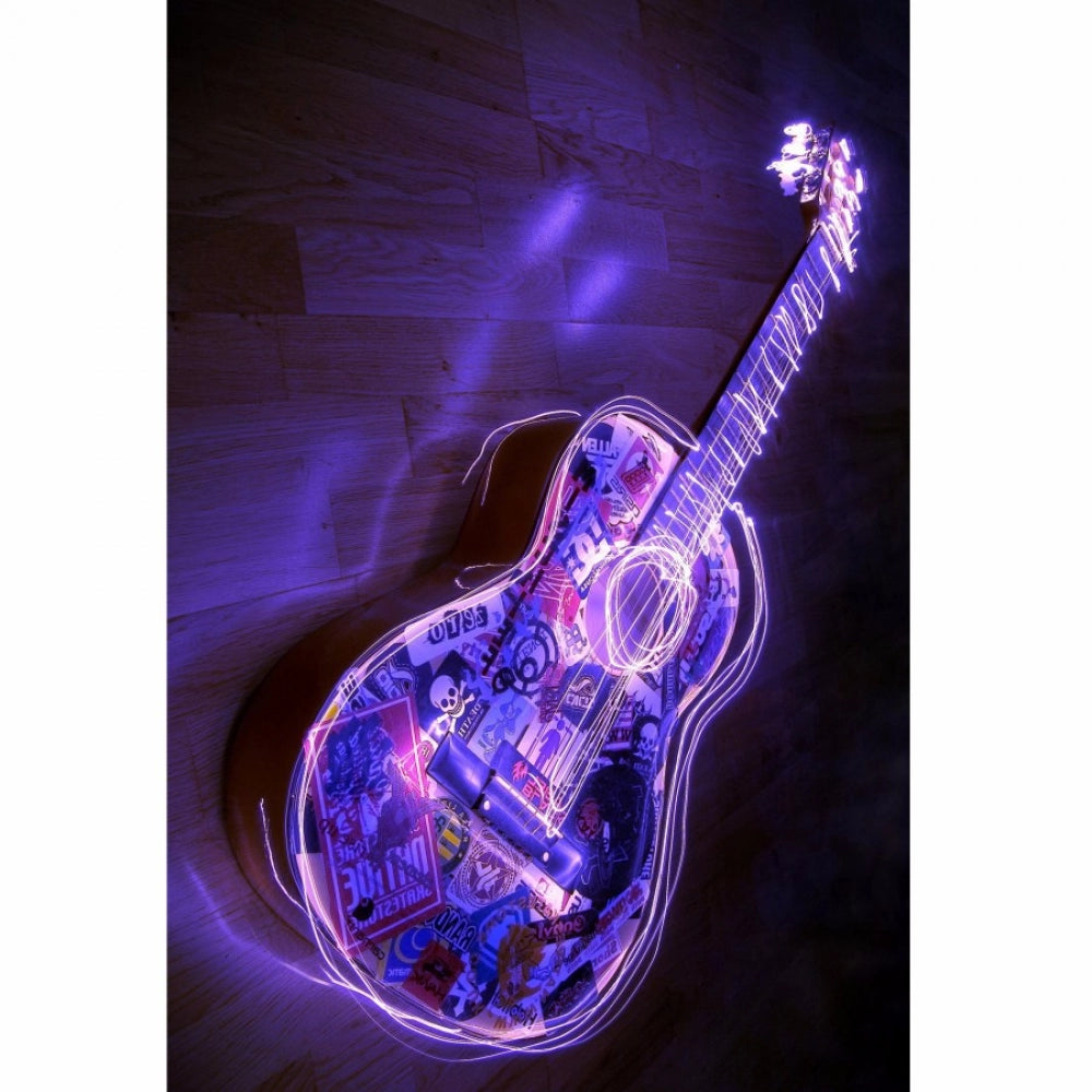 Purple color lightweight guitar mobile case cover, 100% new and high-quality, fits all phones, protects from scratches and bumps with perfectly shaped holes for access