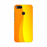 Orange curve shape mobile case cover, lightweight and high-quality, fits all phone models, protective with accessible buttons, lens, and camera, 100% brand new in orange background
