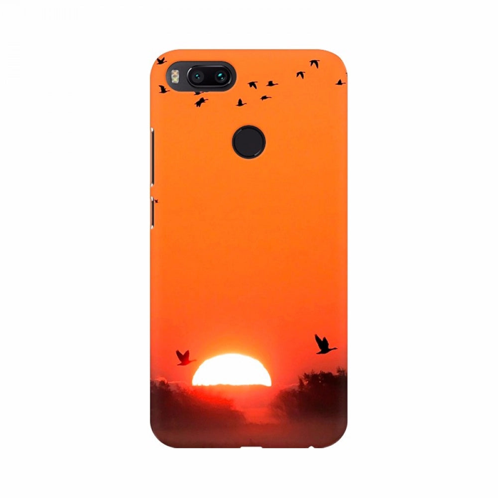 Sunrise-themed bird mobile case cover for all phone models, protecting against scratches and bumps with perfectly shaped holes for easy access