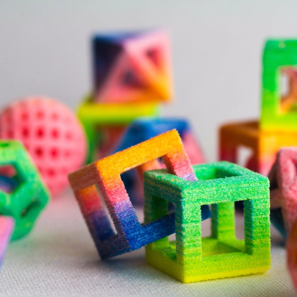 Colorful set of cubes mobile case cover, high-quality, lightweight, fits all phones, protects from scratches and bumps