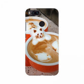White 100% high-quality coffee themed mobile case cover protects phone from scratches and bumps