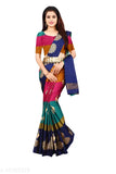 Cotton silk saree with attractive tassels, low-price running blouse. Traditional wear for daily and casual functions