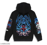 Wool printed hoodie, long sleeves, 'k1PRINTED' design, size S-XL, Indian made