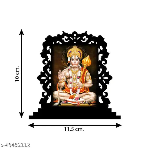 Multi-colored acrylic Hanuman Murti figurine for home decor, office study table, or car dashboard gift item. Size: 11.5 x 10 x 2.5 cm