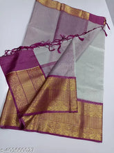 Tissue kota check saree, soft silk fabric with solid net pattern, Indian-made, free size