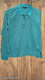 Trending blue striped cotton long sleeve t-shirt for mom and women, single piece, size M from India