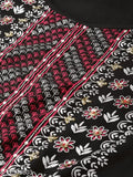 Rayon printed long kurti with palazzos for women, three-quarter sleeves, Indian traditional attire
