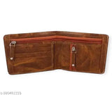 Trendy HRF STAR textured PU leather wallet, two zip locks for currency & coins, five card slots, hand-stitched accessory