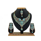 Turquoise alloy women's necklace set - versatile accessory for special occasions, may vary slightly from image