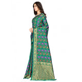 Banarasi silk saree with blouse (multi), intricate designer weaving work on a luxurious 5.3mtr long saree and matching blouse