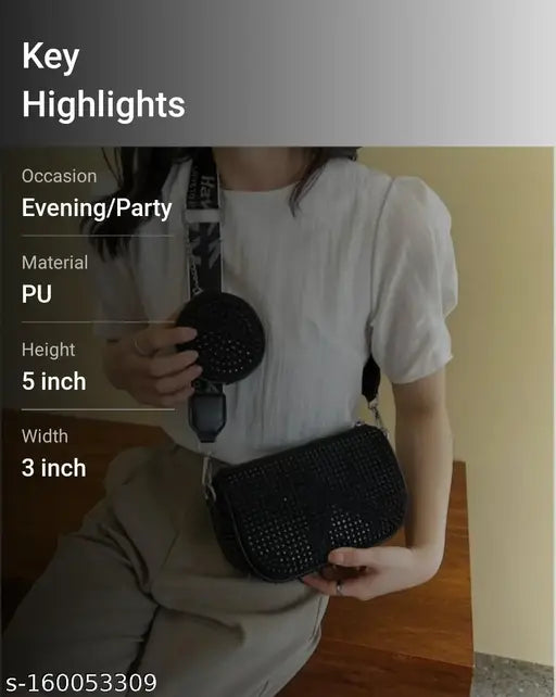 Checkered polyester women's sling bag, spacious interior with detachable straps - premium handbag for women from China