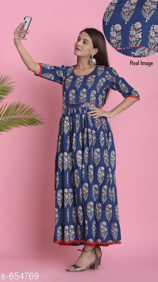 Short-sleeved printed cotton kurti for women, trendy Divena design, Indian origin
