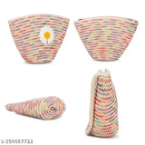 Attractive jute cross body sling bag, solid net pattern, zipper compartment, sustainable accessory for girls