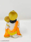 Multicolor resin Hanuman Bajrangbali idol, 3-inch decorative showpiece for car dashboard