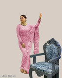 New yellow net Bollywood saree with embroidery and pearl work for women, all-over design from India