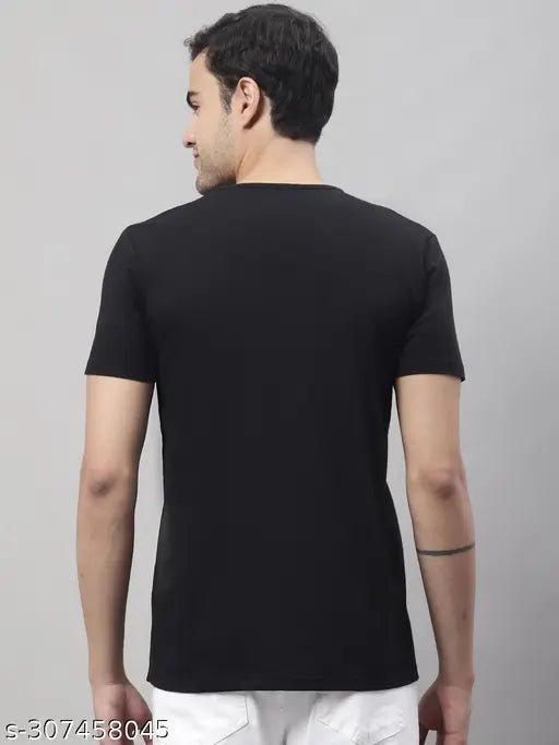 Multicolor cotton round-sleeve men's t-shirts pack 3, ideal for everyday wear in XL and XXL sizes, made in India
