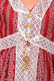 Girls Rayon top&bottom set, three-quarter sleeves trousers, western wear for special occasions