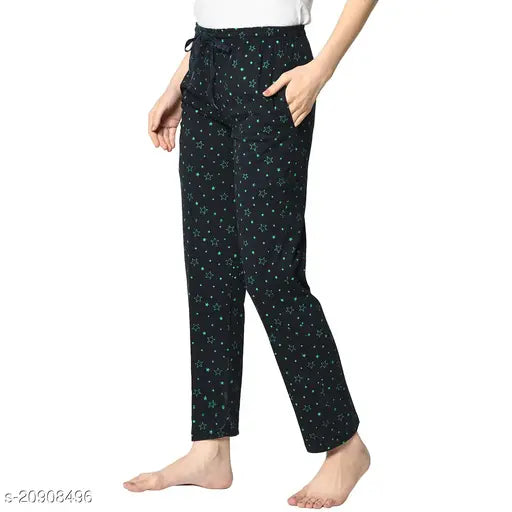 Vimal Jonney women's printed cotton blend pyjamas & lounge pants, colorful net pattern for relaxed lounging (size 32, 34, 38, 40)