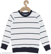Striped cotton blend sweatshirt for boys aged 2-6 years, made in India
