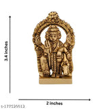 Brass Dattatreya Swami statue, Trimurti Bhagwan Lord Datta, exquisitely detailed, golden finish, 3.4" H x 2" W x 2" D, limited edition for sacred spaces