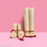Red fabric Varalaxmi amman altar cloth, set of 4 hands and legs for Indian Pooja decorations